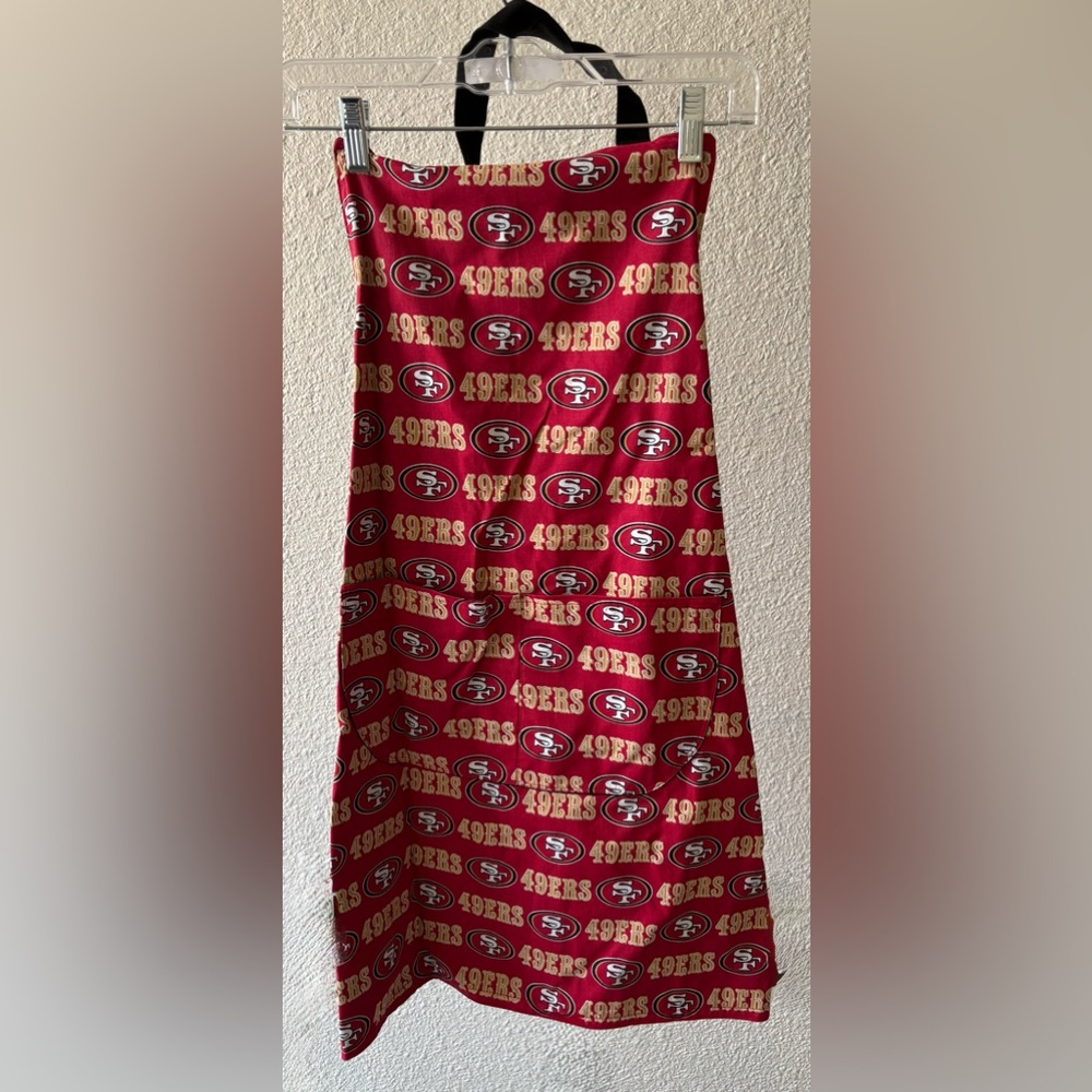 Hand made Vibrant Red 49ers Kitchen Apron
